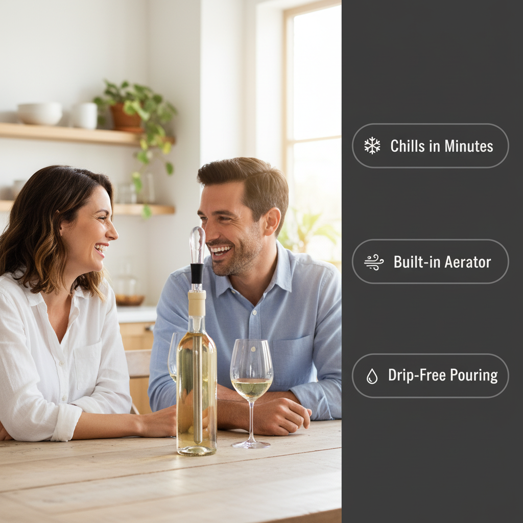 Klubni Stem - Wine Chilling Stick with Aerating Pourer