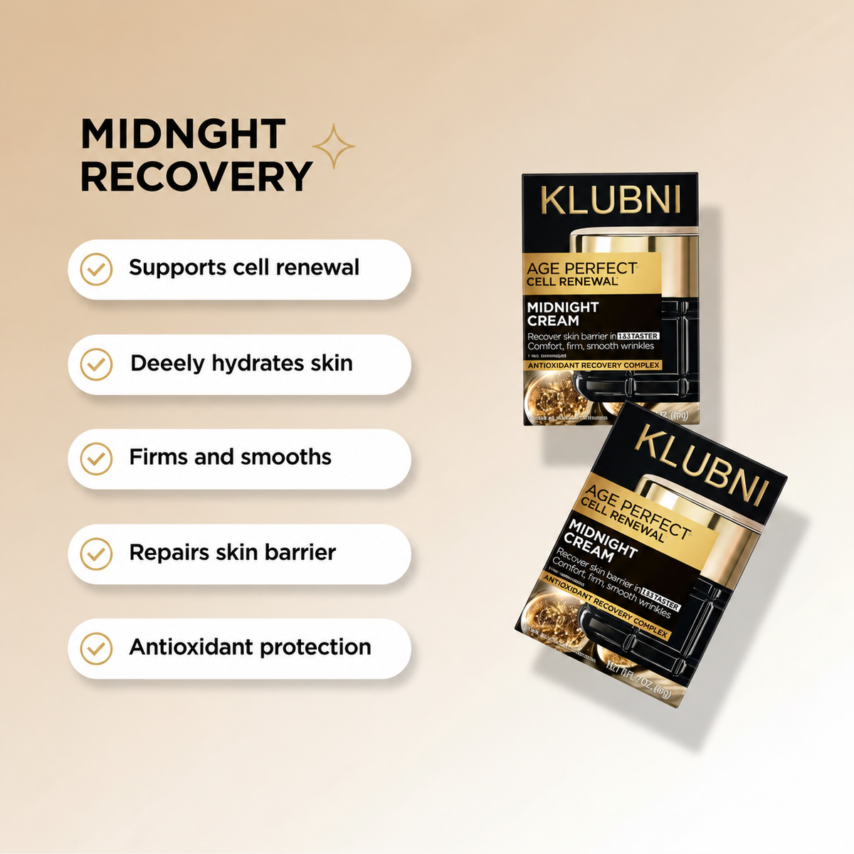 Cell Renewal Midnight Cream Anti-Aging Night Moisturizer with Antioxidants